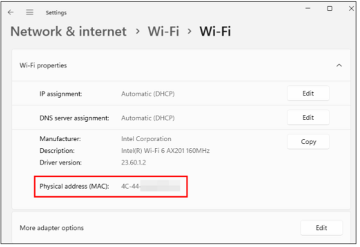 Browser Support: Computer Instructions on Finding Physical Hardware MAC ...